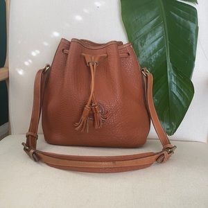 37. VINTAGE DOONEY & BOURKE • Brown Leather Bucket Bag • Inside Extremely Flawed